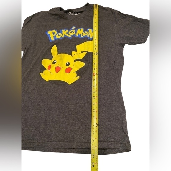 Pokemon T Shirt Officially Licensed Pokemon Pikachu Shirt Crewneck Black- Medium - Picture 12 of 13